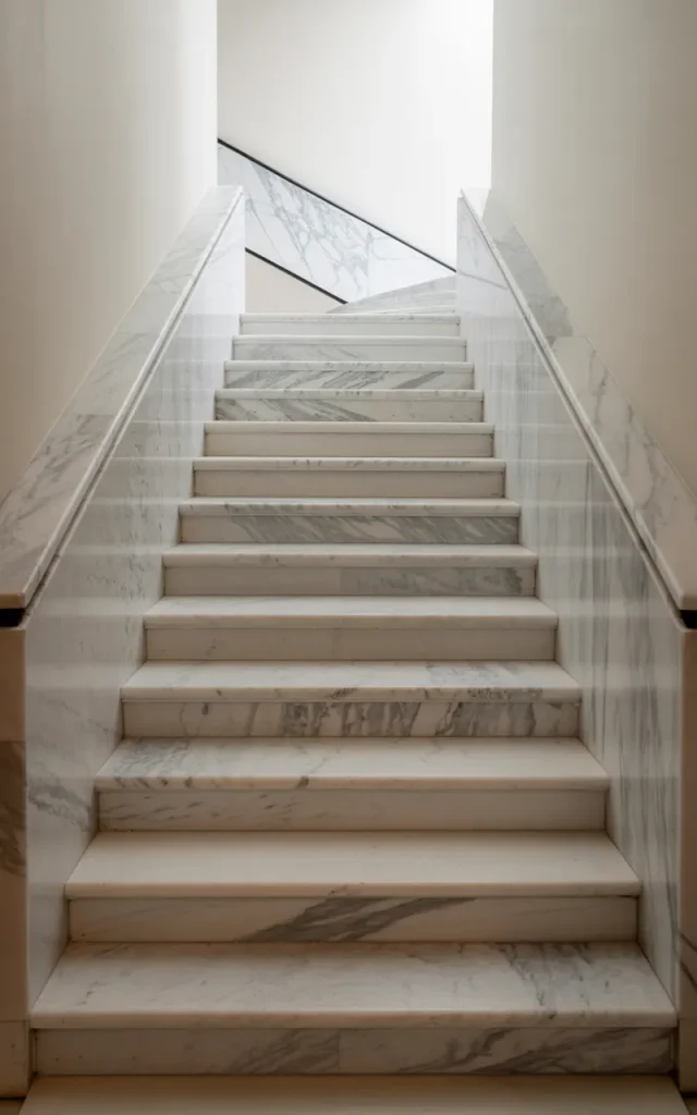 Line the Staircase with Marble Skirting