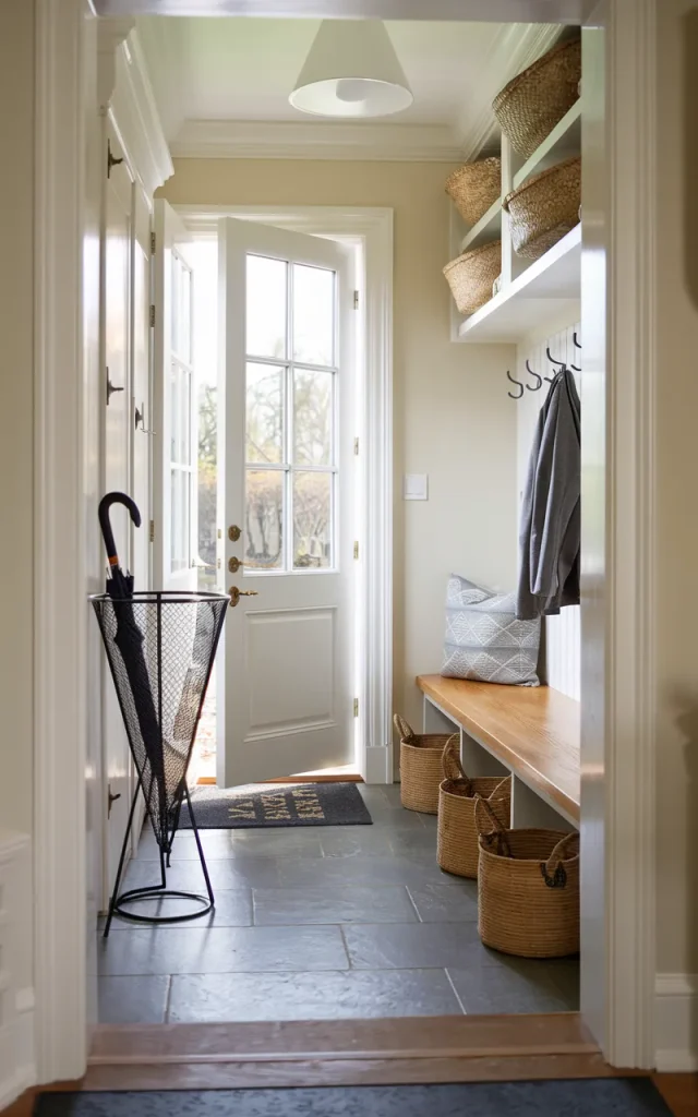 Make room for a tall umbrella stand.