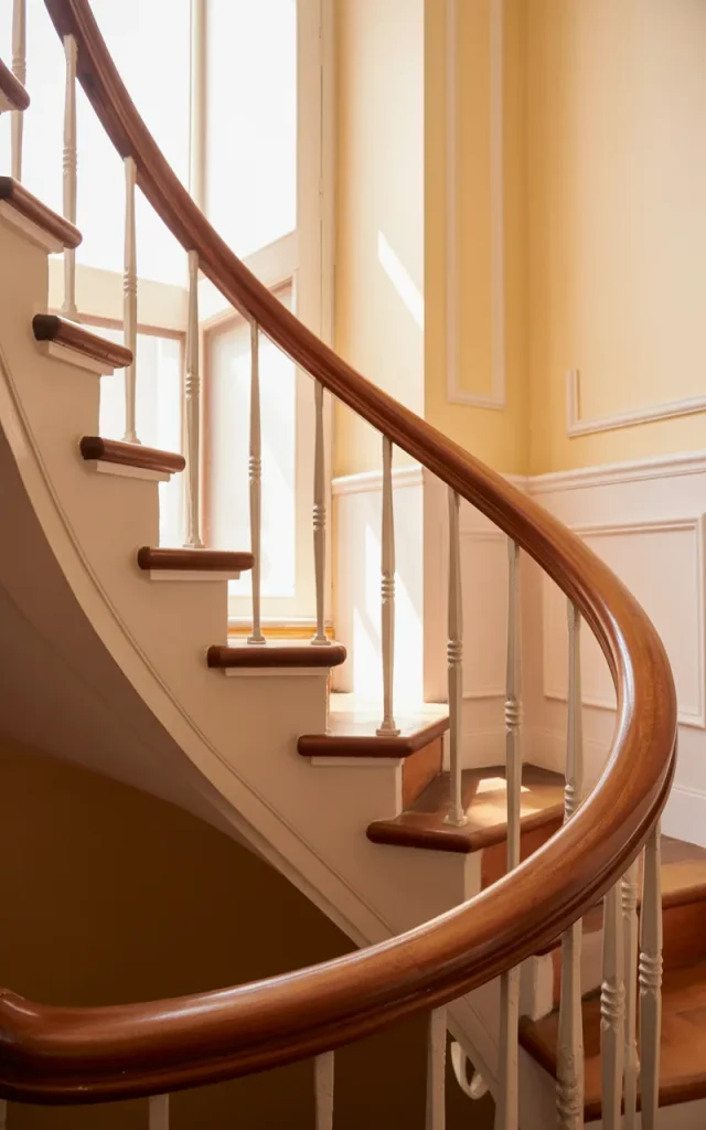 Opt for a Curved Handrail to Soften Sharp Angles
