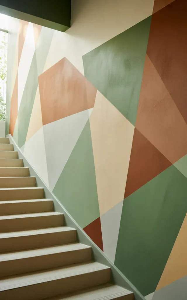 Paint a Geometric Mural Along the Wall