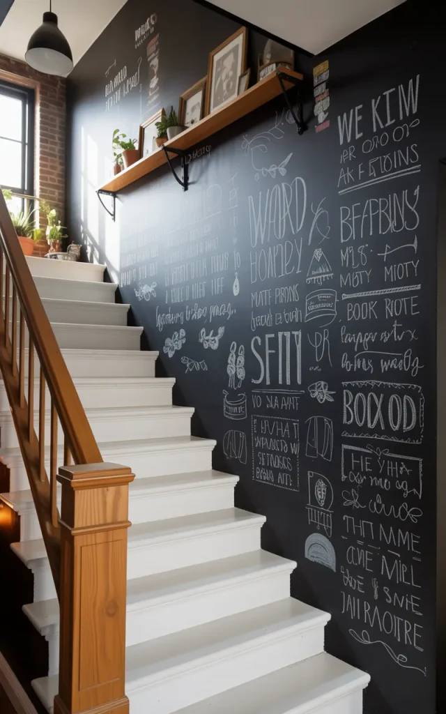 Paint a chalkboard wall for creativity