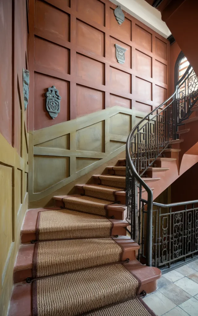 Paint panels in earthy tones for a grounded feel