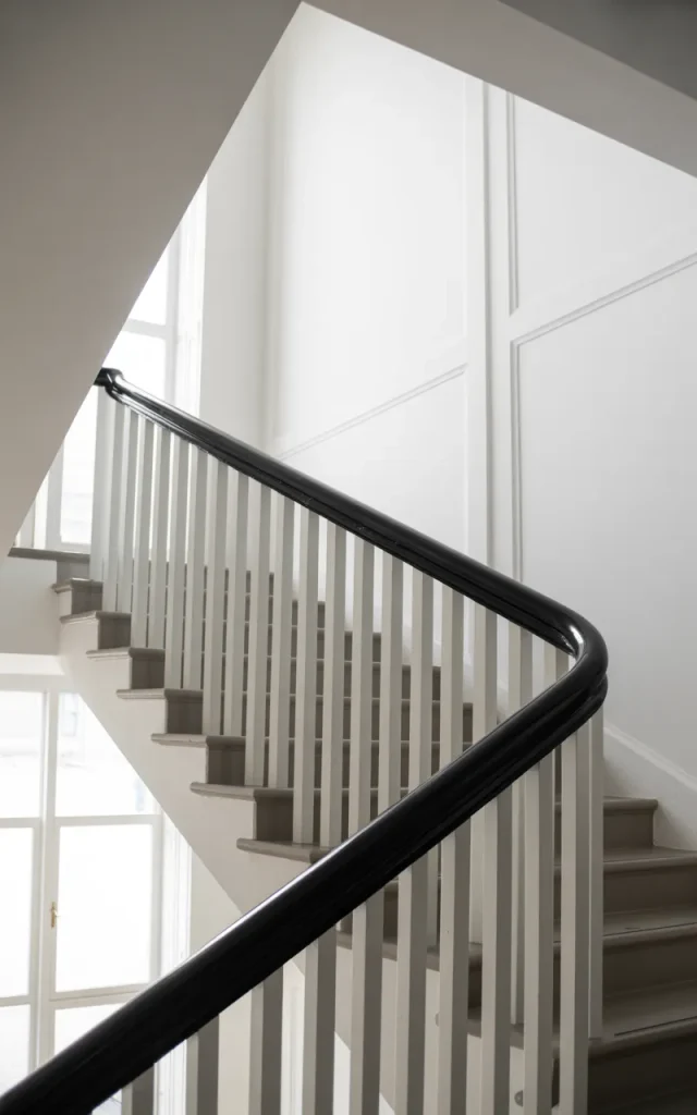 Paint the Handrail a Bold Matte Black