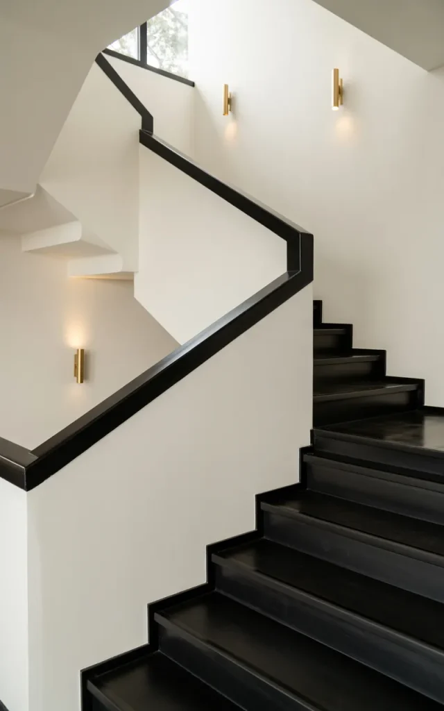 Paint the Staircase Matte Black for Instant Drama