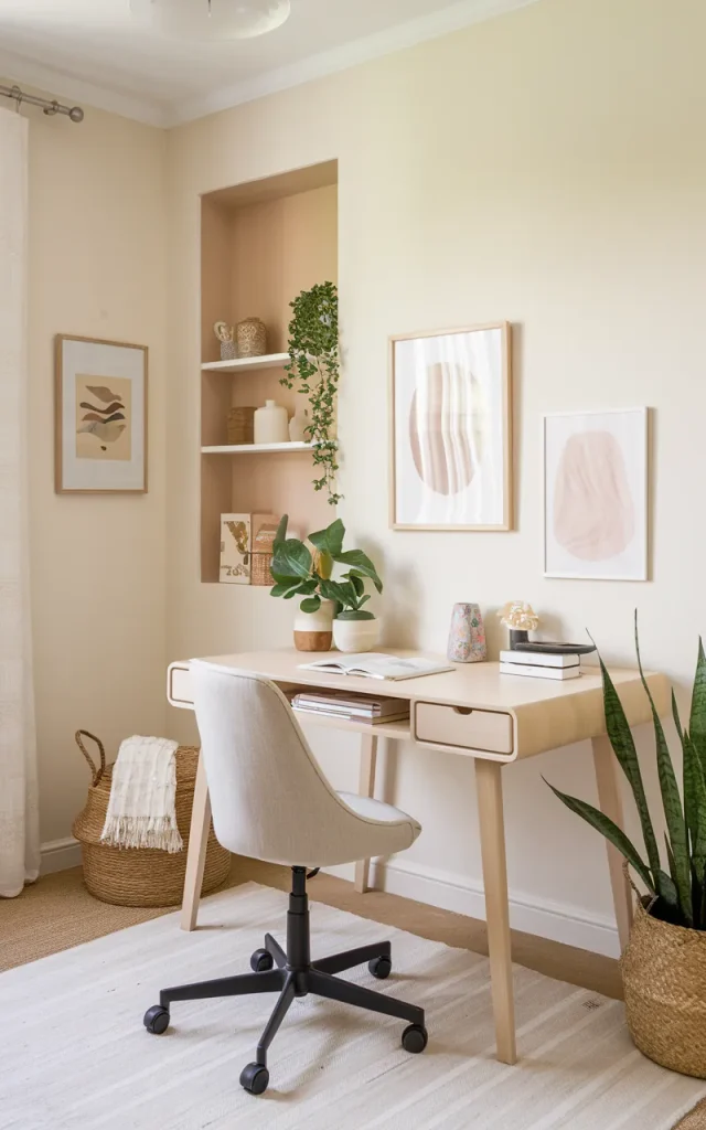 Paint the office in a light neutral shade.