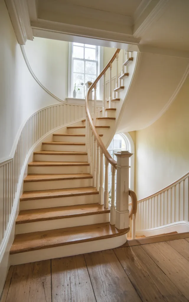 Paint the risers in a warm creamy white