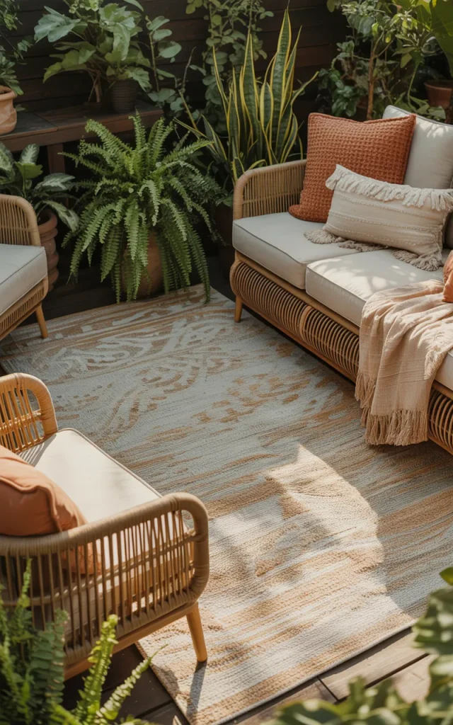 Place a Soft Outdoor Rug