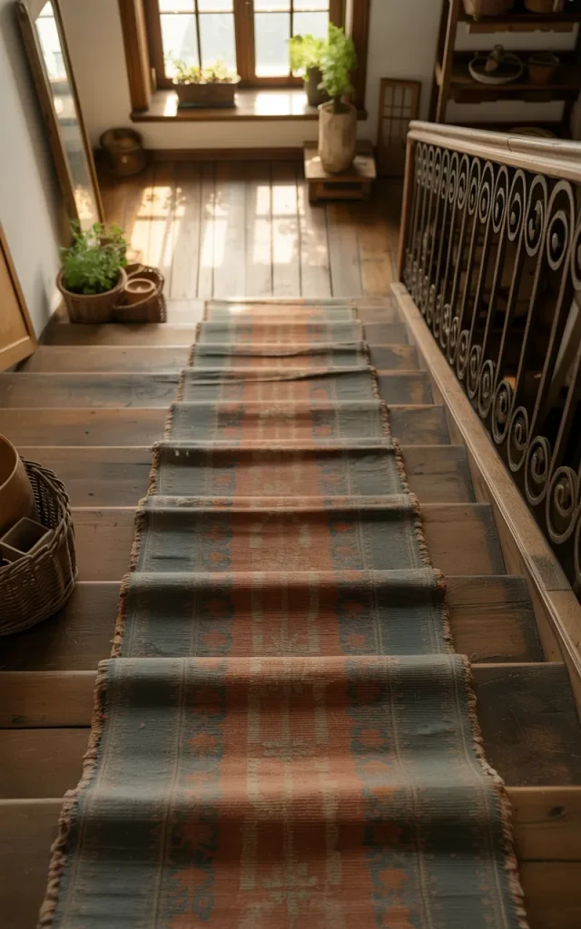 Place a vintage runner down the center