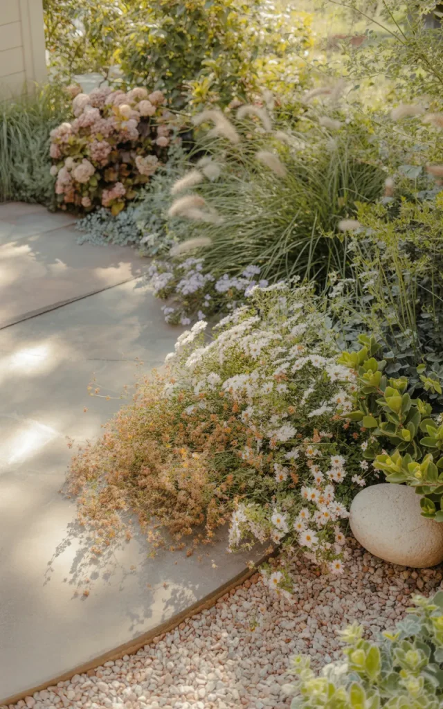 Soften the edges with a planting border.