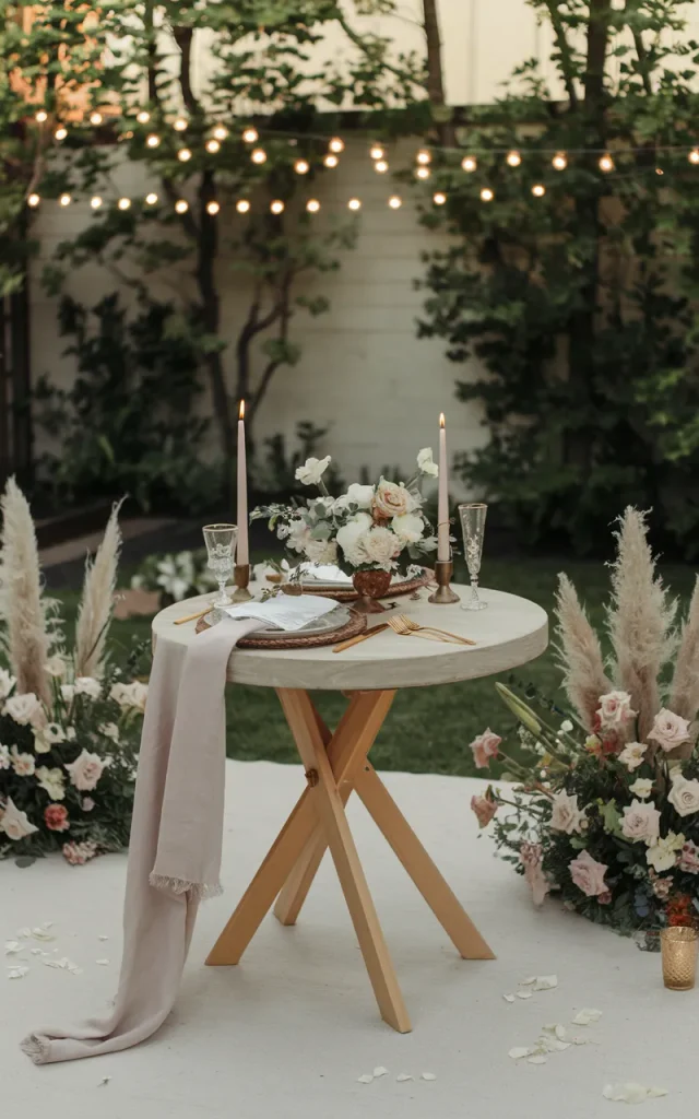Style a Minimalist Sweetheart Table