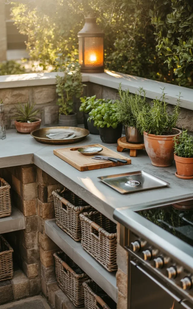 Style an Outdoor Kitchen Corner