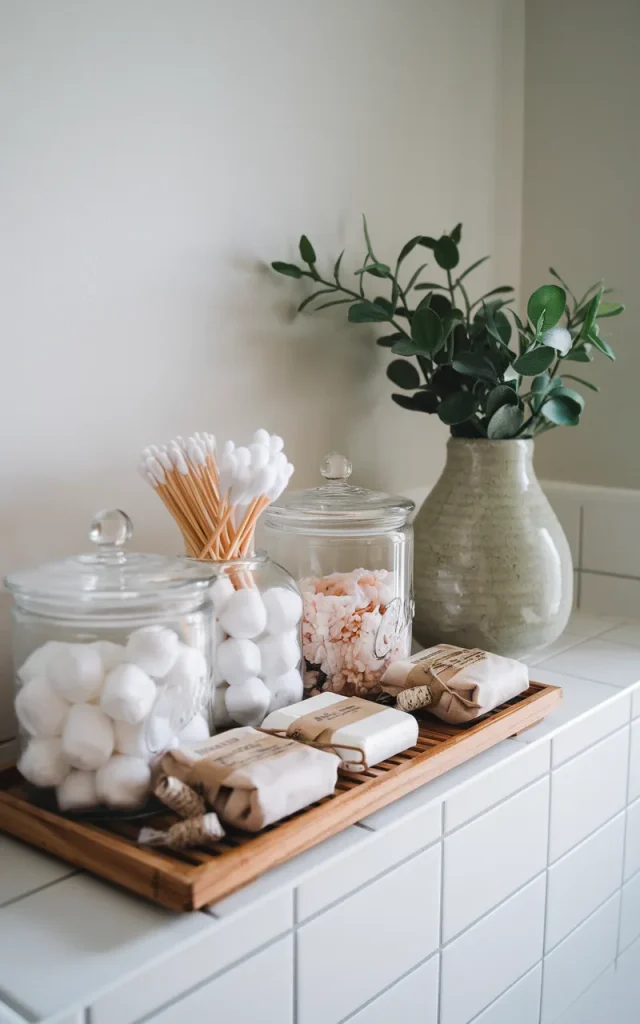 Style glass jars with everyday essentials