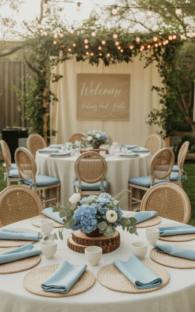 Style the Backyard With One Wedding Color