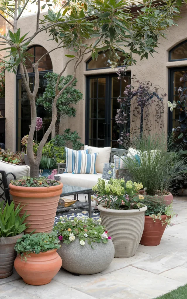 Surround the Patio With Potted Plants