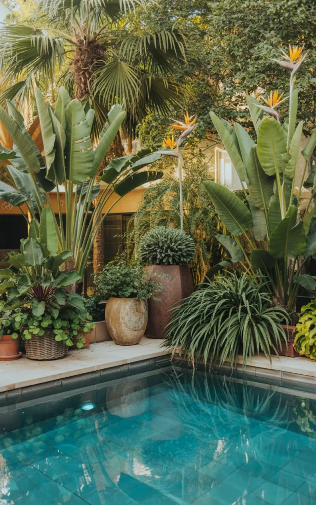 Surround the Pool With Tropical Plants
