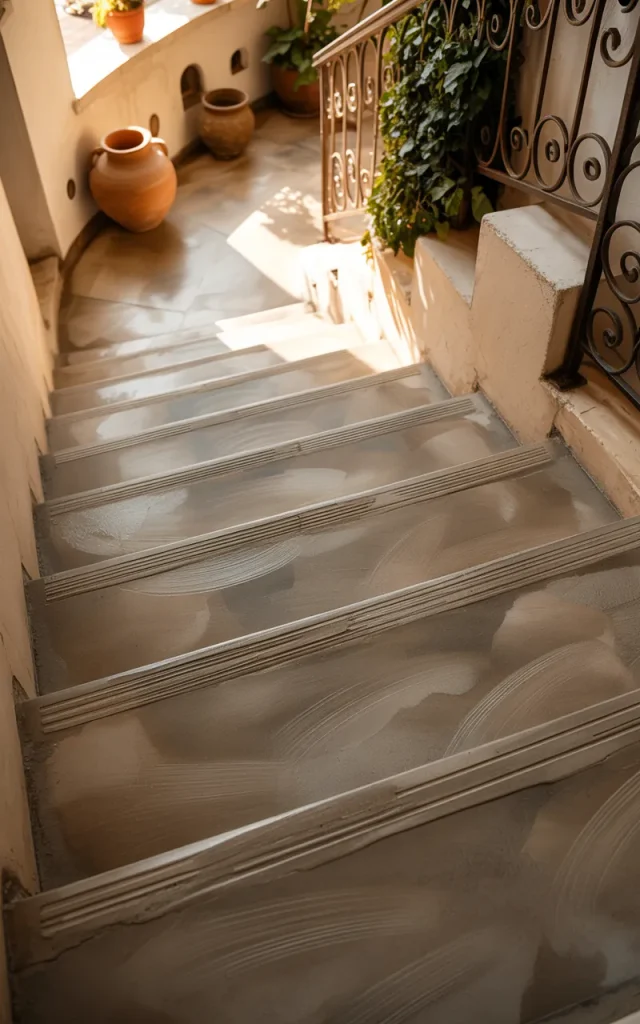 Texture the concrete for a tactile finish