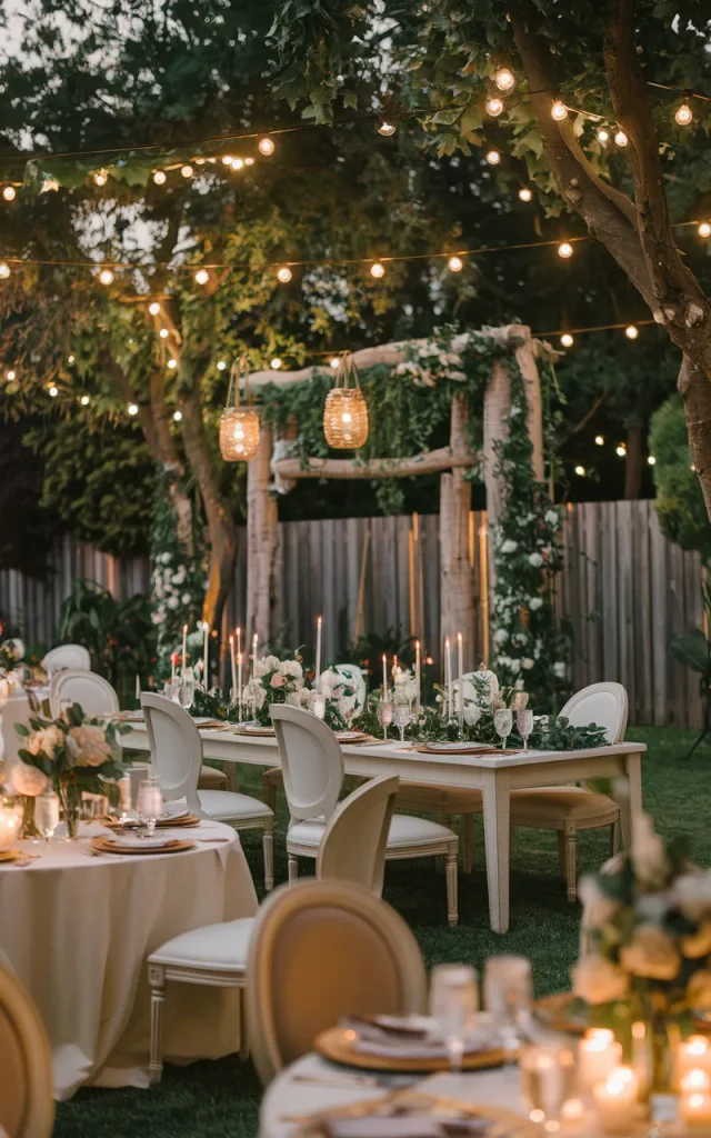 Transform the Backyard With Layered Wedding Lighting