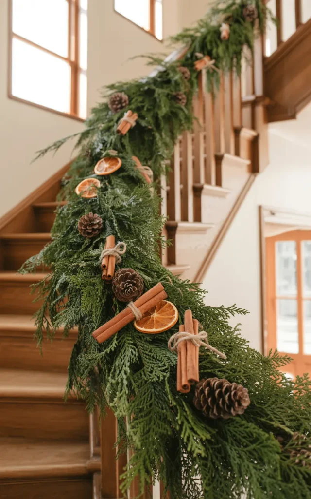 Tuck in pinecones and dried orange slices