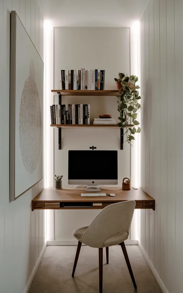 Turn an awkward corner into a beautiful workspace.