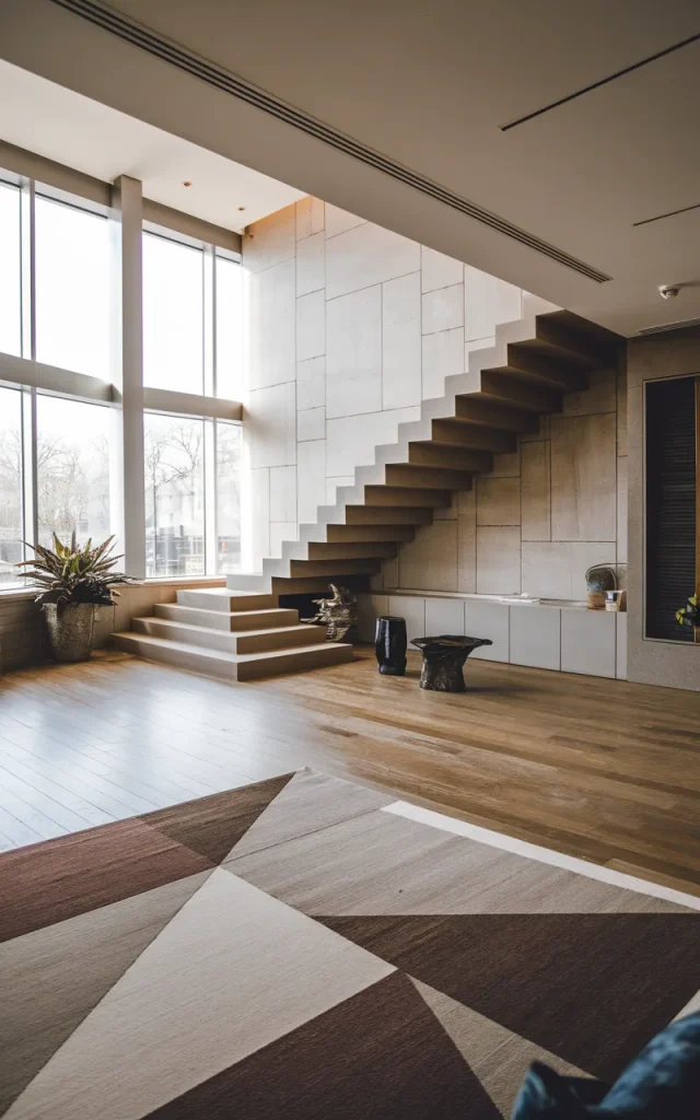 Turn the staircase into the room’s focal sculpture