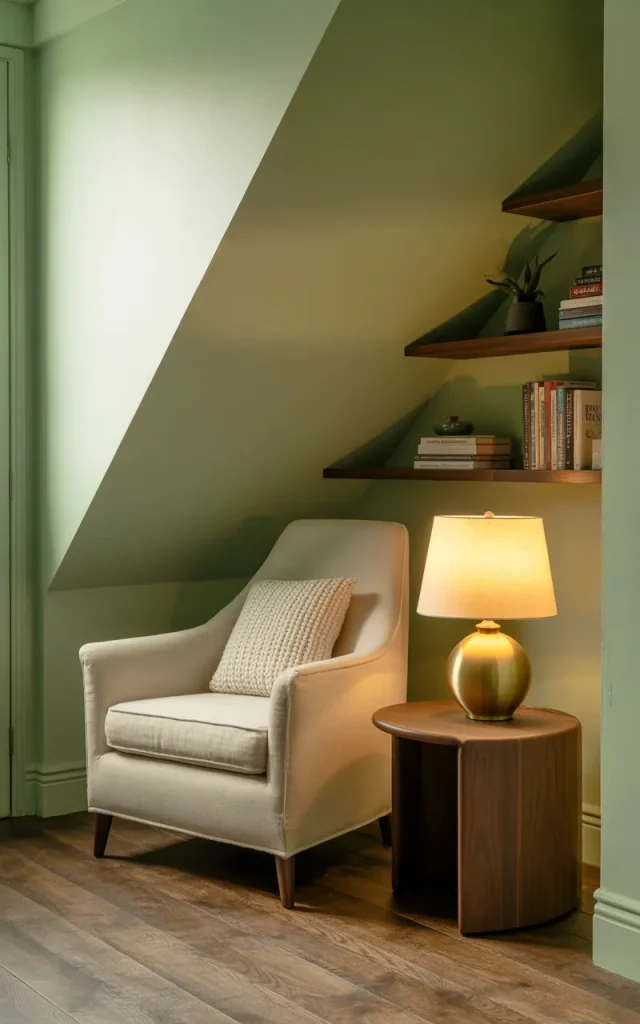 Use Under-Stair Space as a Styled Nook
