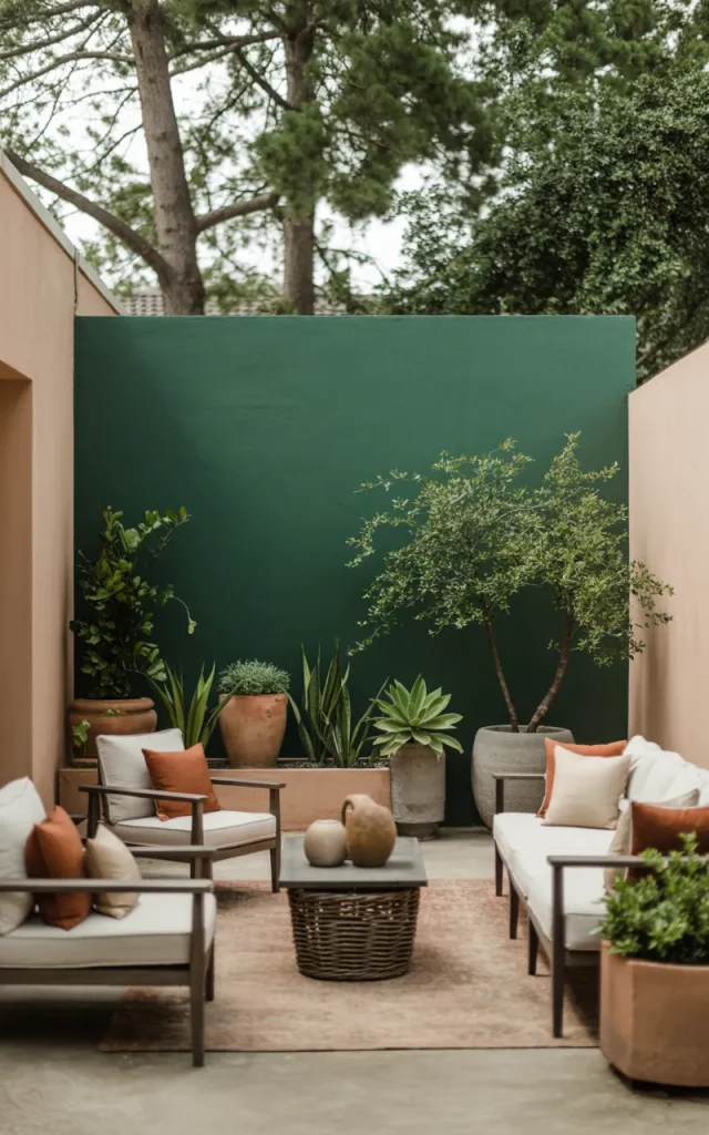 Use a Bold Outdoor Accent Wall