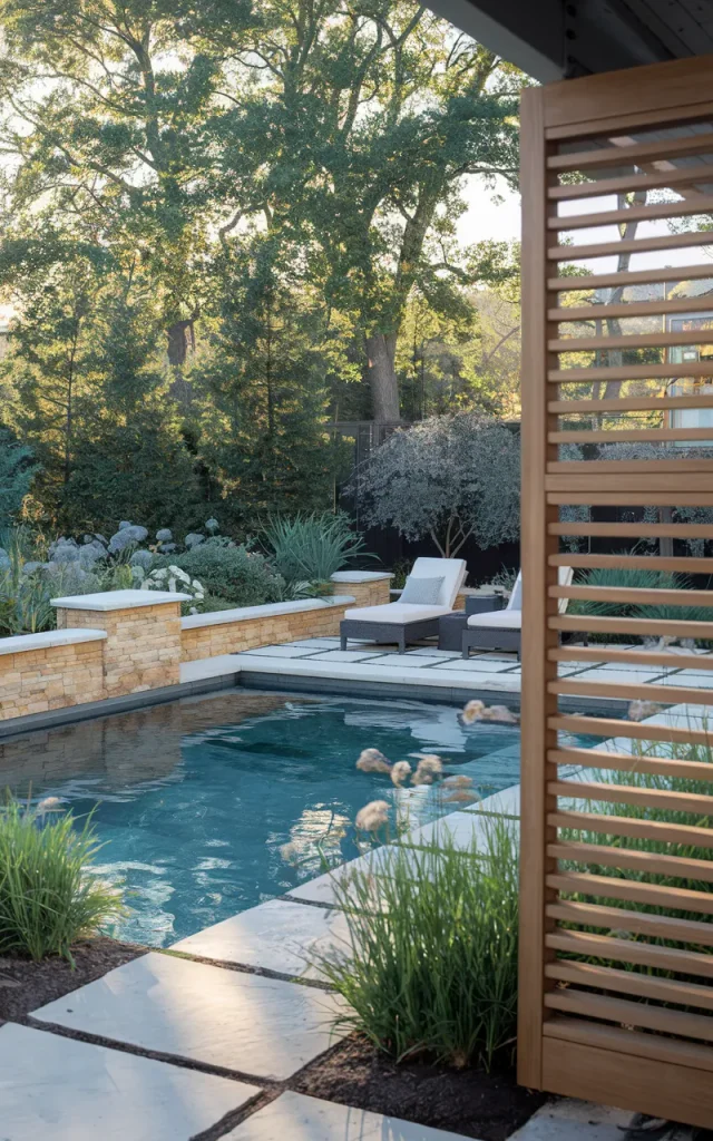 Use a Privacy Screen Around the Pool