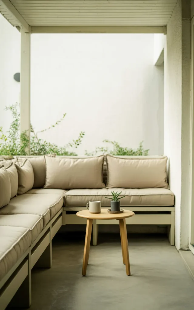 Use a built-in bench to save floor space.
