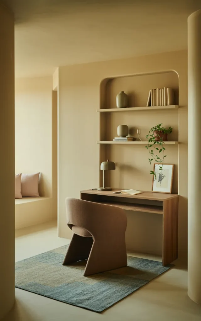 Use one continuous wall color.