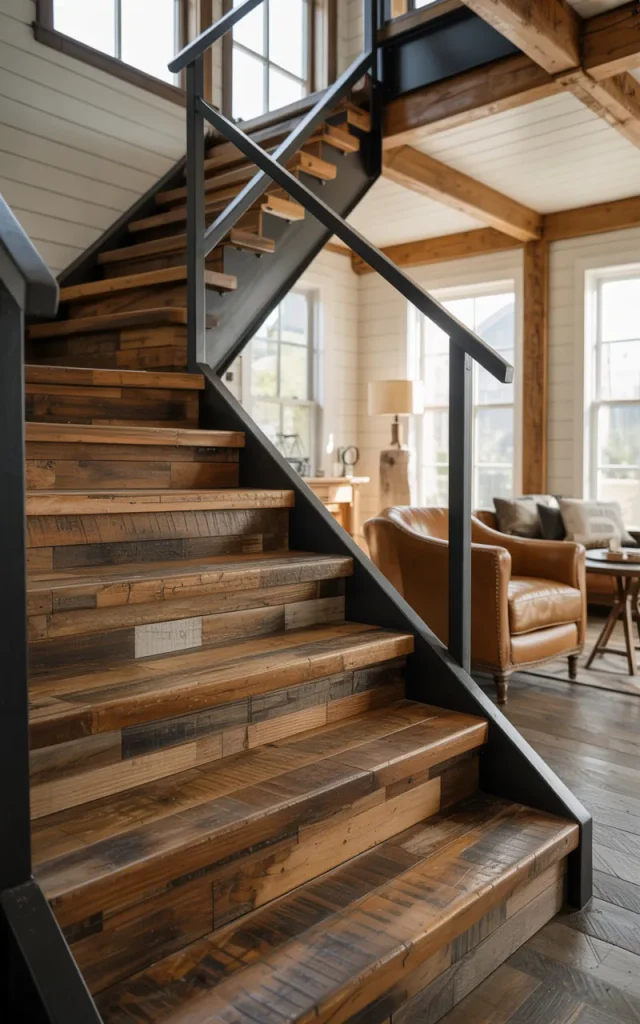 Use reclaimed wood for warmth and texture