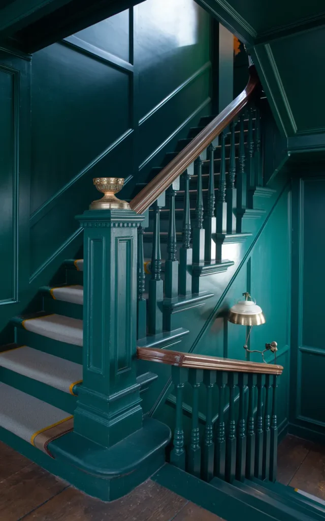 Wrap the Staircase in Deep Forest Green