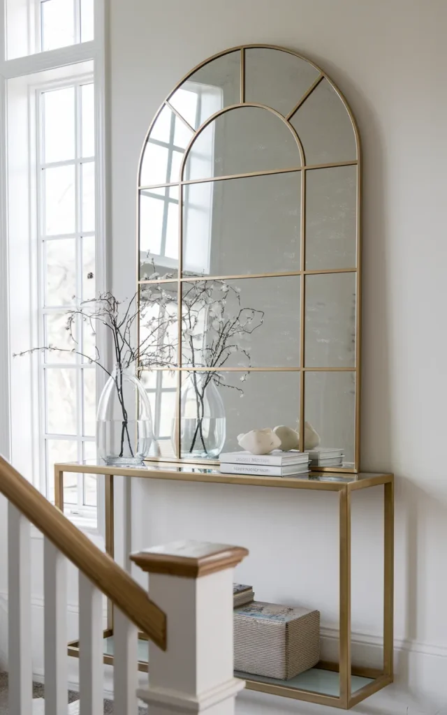 Add a statement mirror to reflect natural light ✨