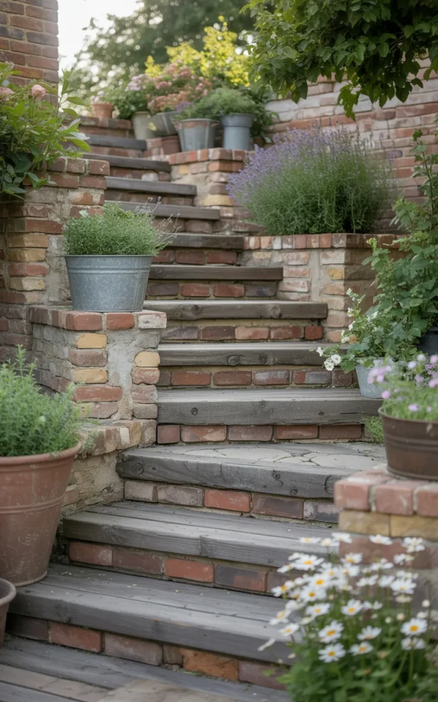 Build Garden Stairs Using Reclaimed Materials