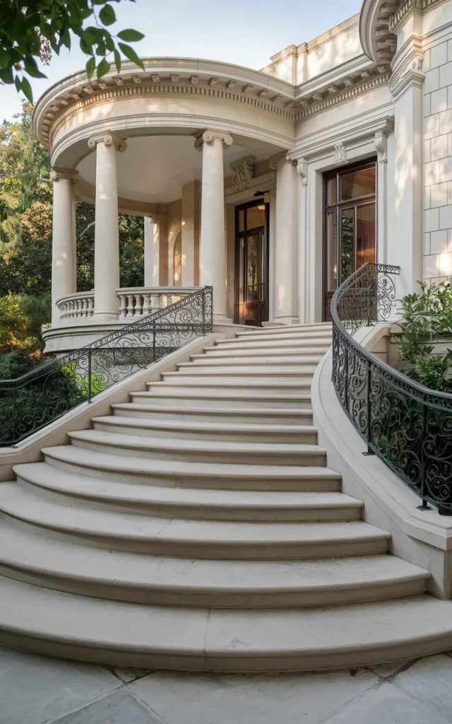 Build Grand Curved Entry Steps