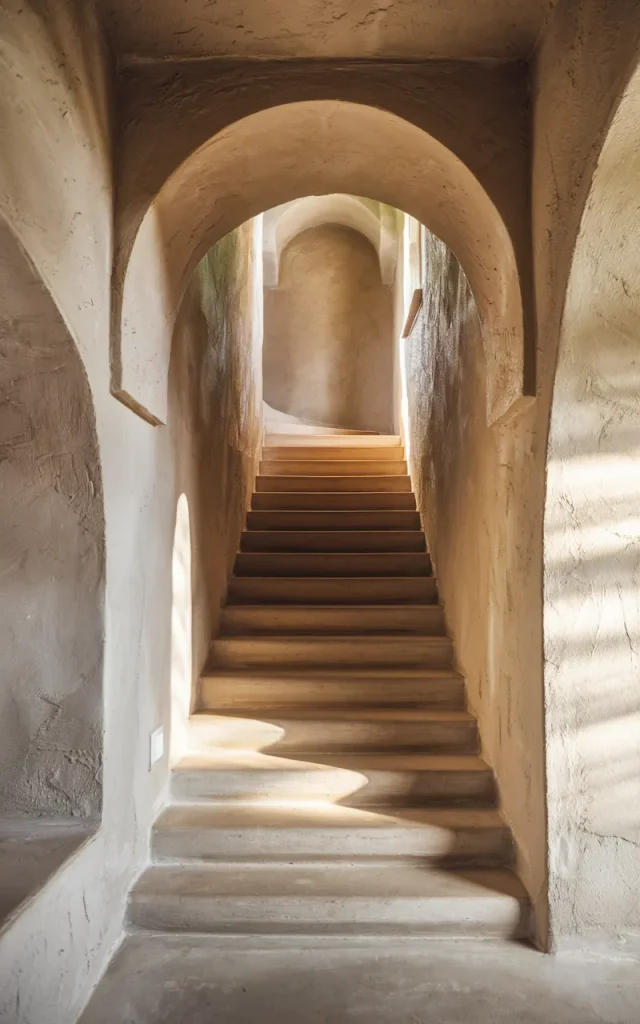 Build arched stairwell openings for old-world charm