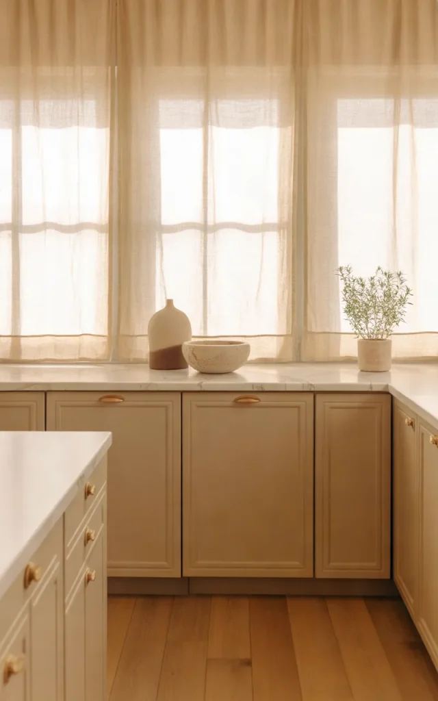 Choose Warm Beige Cabinets for a Softer Kitchen