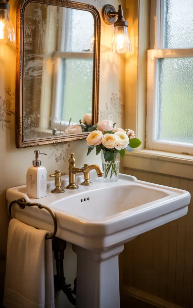 Create a Charming Pedestal Sink Area