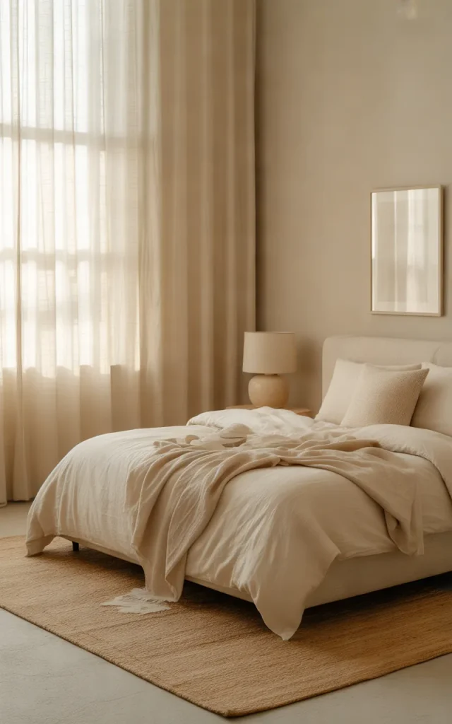 Create a Minimalist Bedroom With Beige and Cream