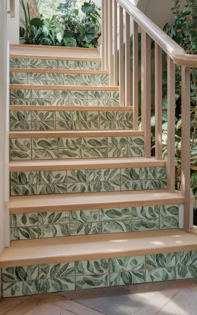 Create botanical tile patterns for natural flow 🌿