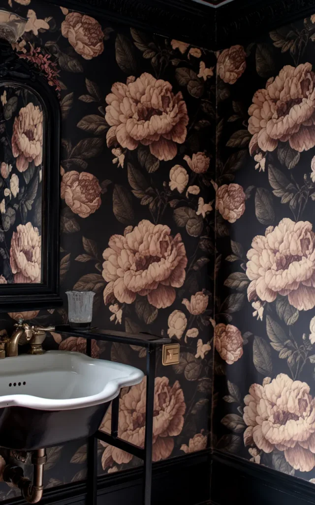 Decorate With Dark Floral Wallpaper
