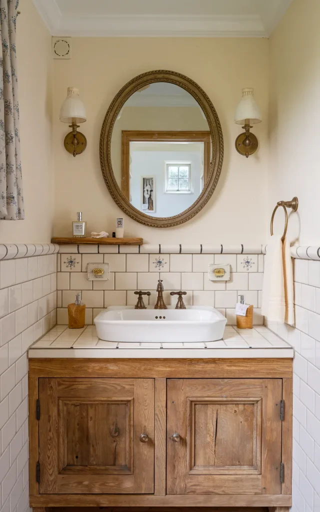 Frame the Mirror With Traditional Wall Tiles