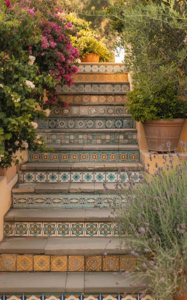 Incorporate Decorative Mosaic Tile Risers