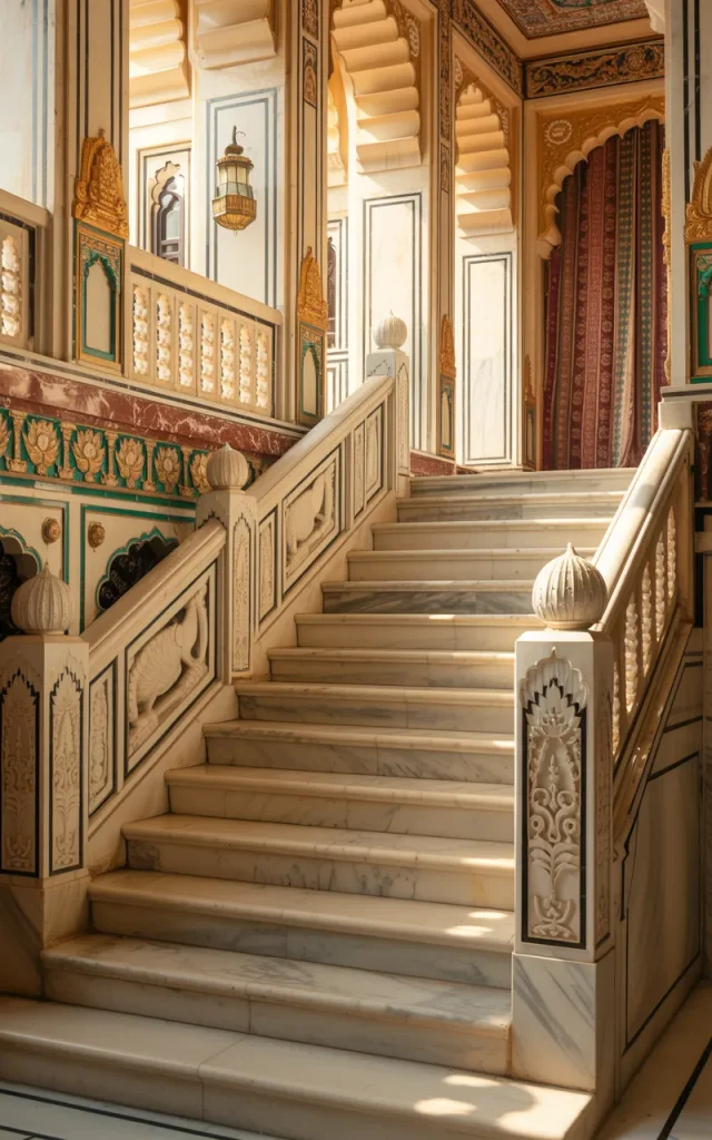 Incorporate carved stone balusters for grandeur