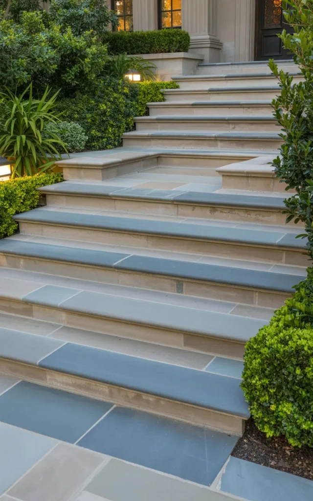 Install Wide Natural Stone Steps