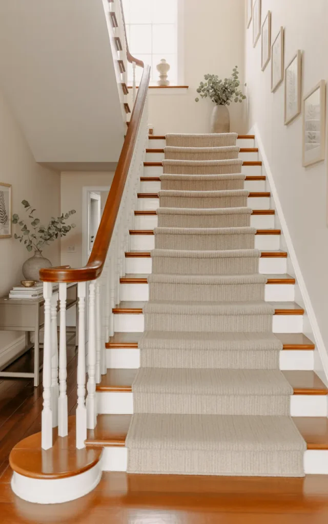 Install a Classic Neutral Stair Runner