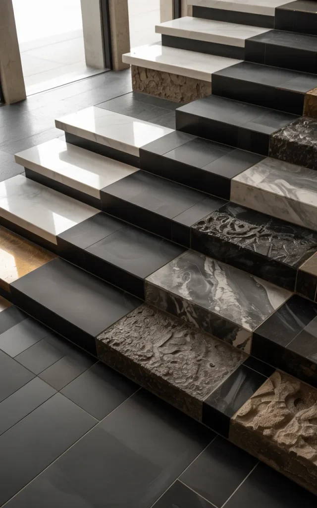 Layer mixed tile textures for depth and contrast