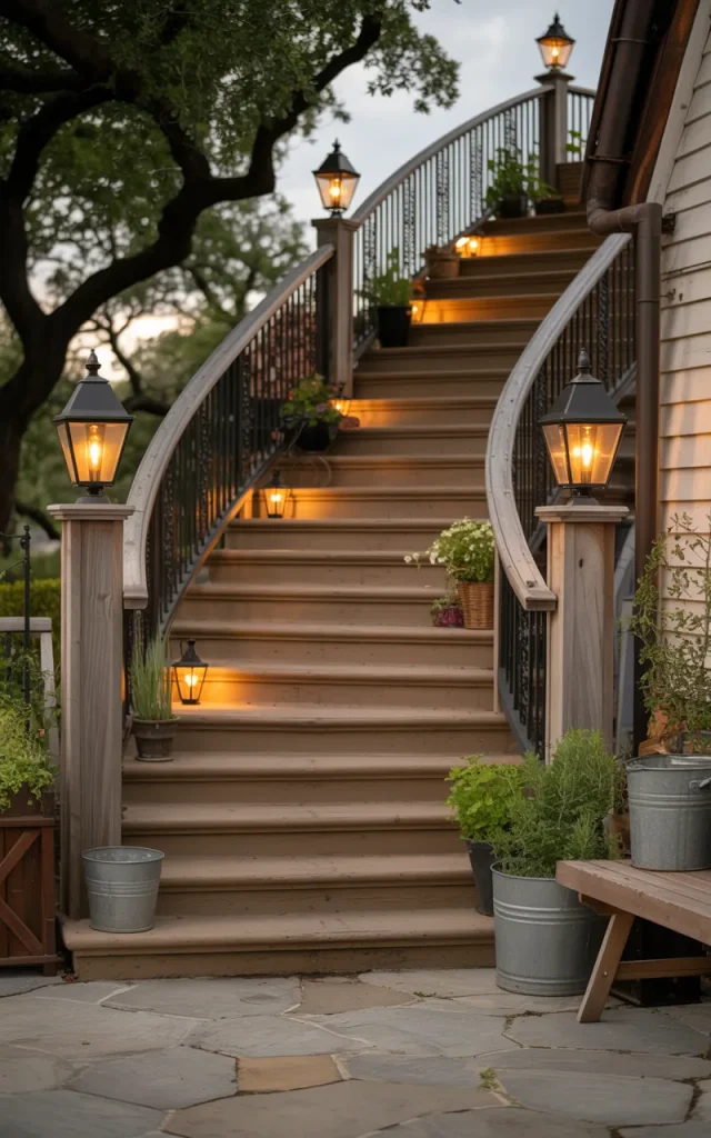 Line the Stairs With Lantern Lighting