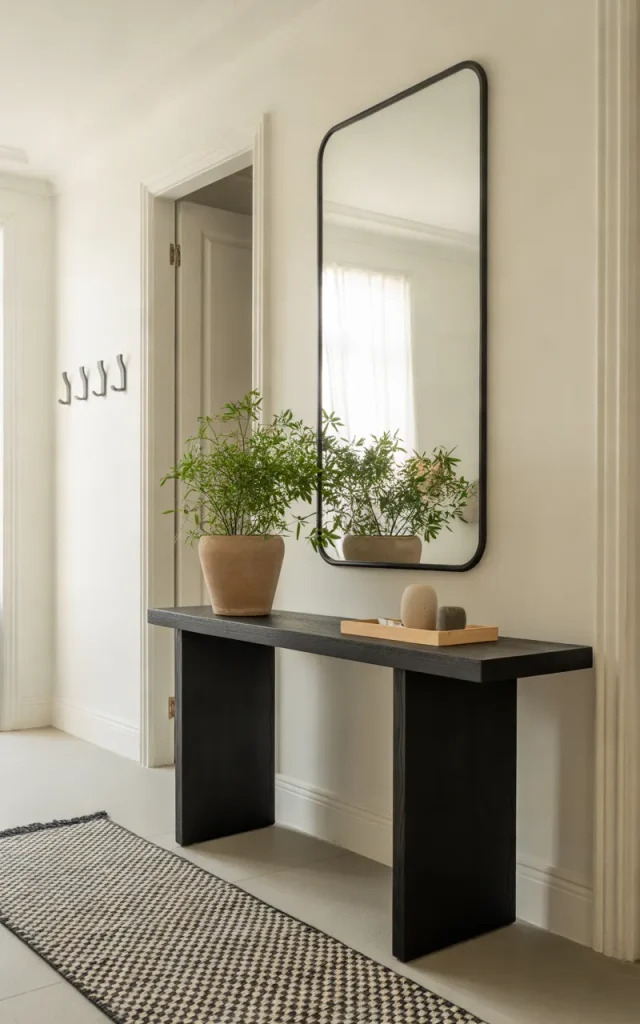 Style an Entryway with a Contemporary Black-and-White Scheme
