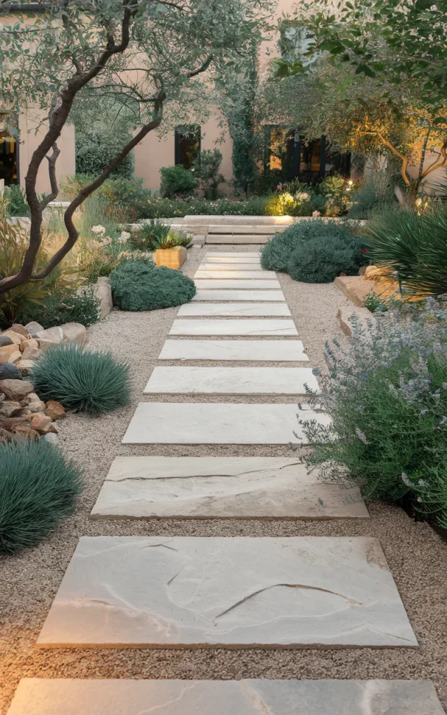 Use Gravel Between Large Stone Treads
