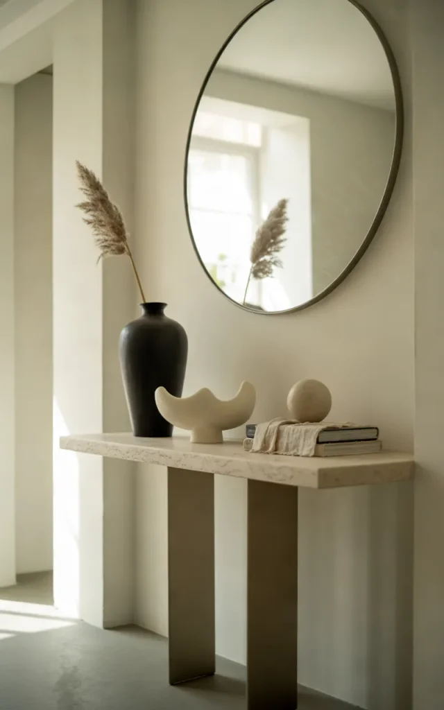 Use a Two-Tone Console to Add Contemporary Contrast